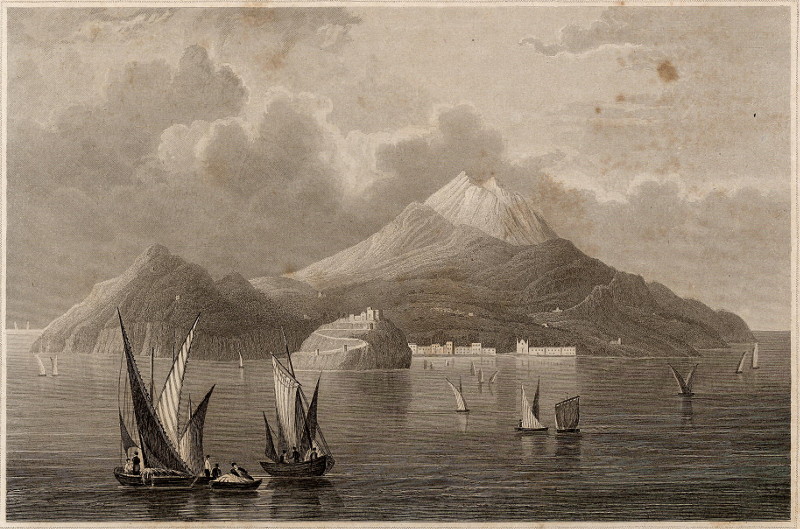 afbeelding van prent Die Insel Ischia bei Neapel van C. Reiss (Ischia)