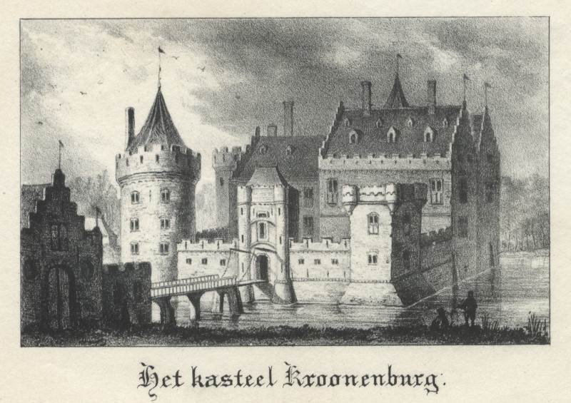 afbeelding van prent Het kasteel Kroonenburg van nn (Loenen aan de Vecht)