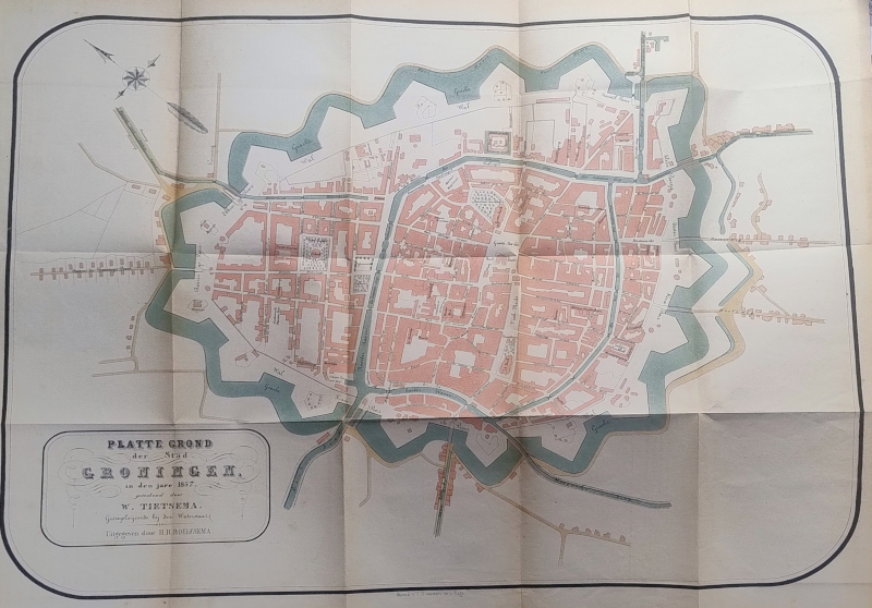 afbeelding van plattegrond Plattegrond der stad Groningen in den jare 1857 van W. Tietsema (Groningen)