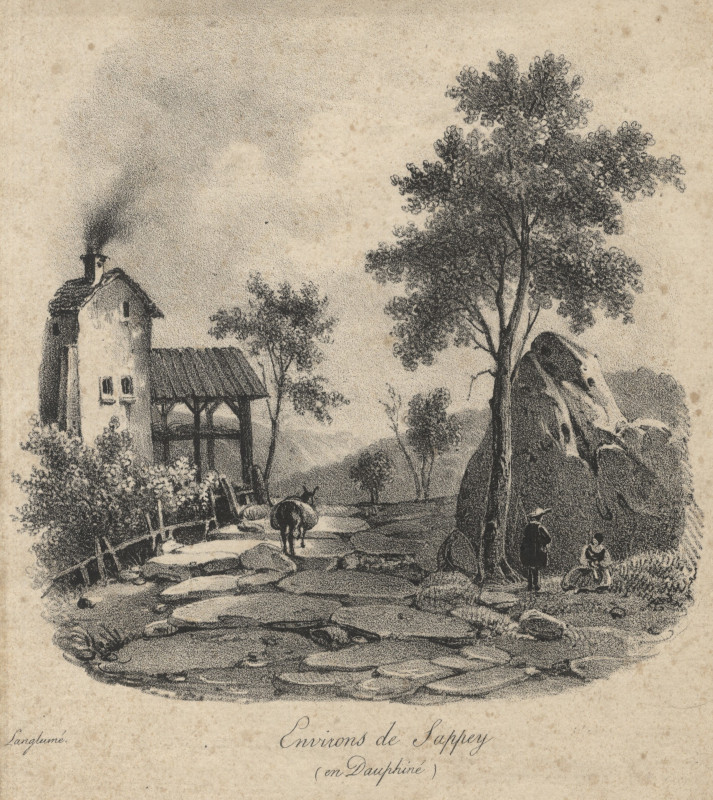 afbeelding van prent Environs de Sappey (en Dauphiné) van P. Langlumé (Le Sappey)