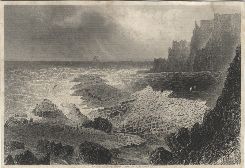 afbeelding van prent Der Riesendam von Oberwärts van A.H. Payne (Giant&acute;s Causeway)