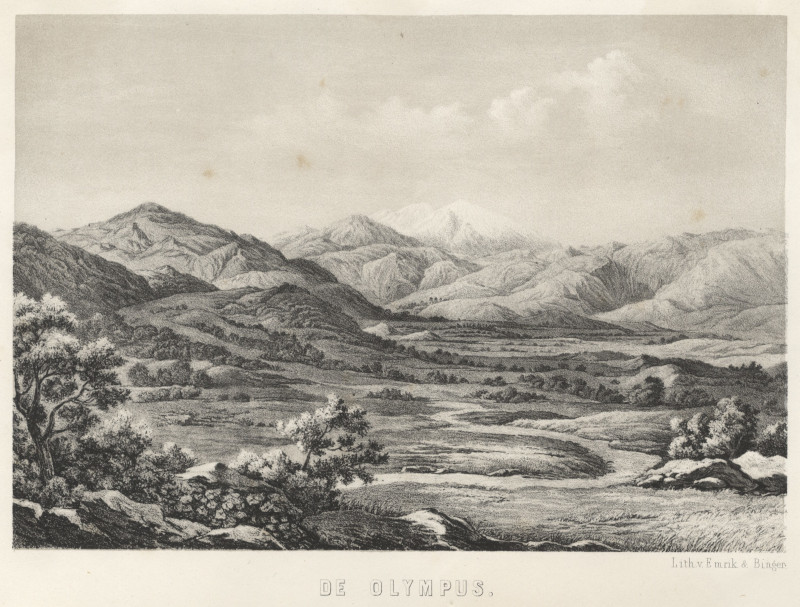 afbeelding van prent De Olympus van E. Dodwell, Emrik & Binger (Olympus)