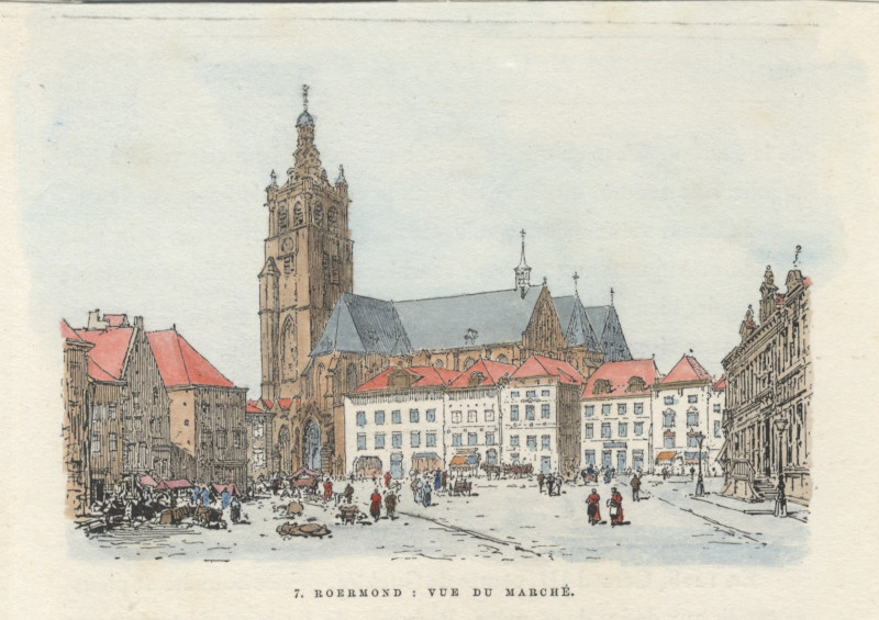 afbeelding van prent Roermond: vue du Marché van M. Lalanne (Roermond)