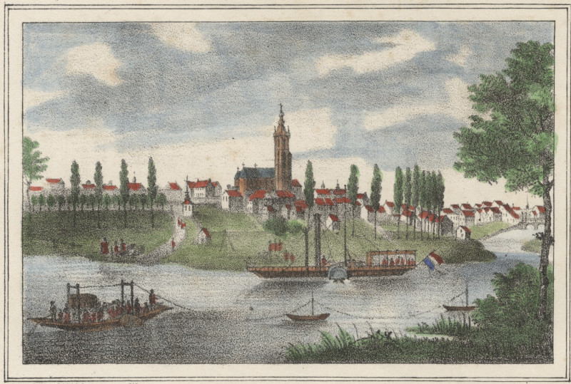 afbeelding van prent Gezigt op Roermond van J.J.F. Jansen, J.M.H. Smeets (Roermond)