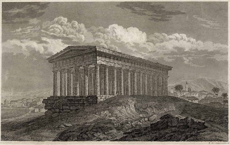 afbeelding van prent Der Theseus - Tempel Zu Athen van nn (Athen, Athens, Athina)