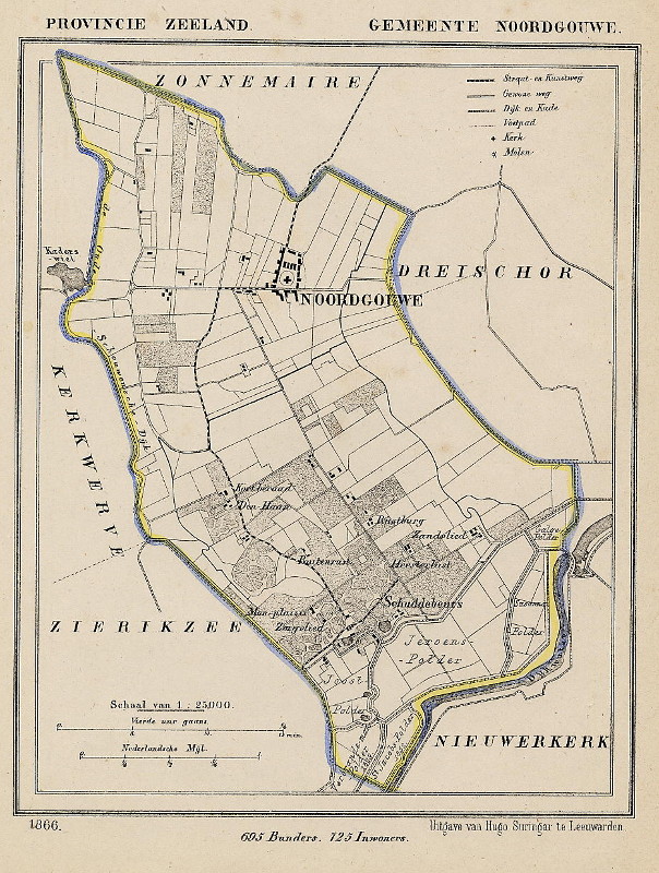 afbeelding van Kuyperkaart Gemeente Noordgouwe van J Kuyper