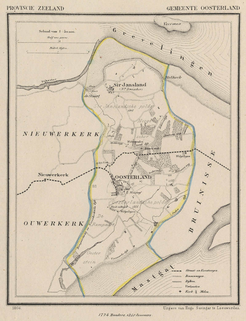 afbeelding van Kuyperkaart Gemeente Oosterland van J Kuyper