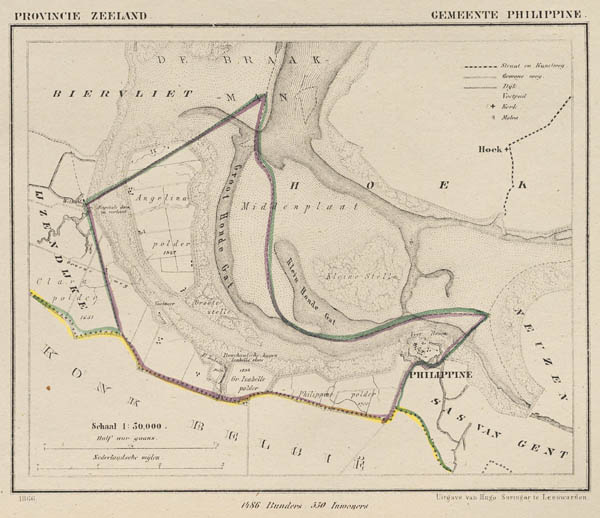 afbeelding van Kuyperkaart Gemeente Philippine van J Kuyper