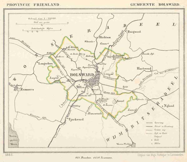 afbeelding van Kuyperkaart Gemeente Bolsward van Kuyper (Kuijper)