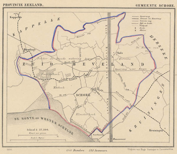 afbeelding van Kuyperkaart Gemeente Schore van J Kuyper