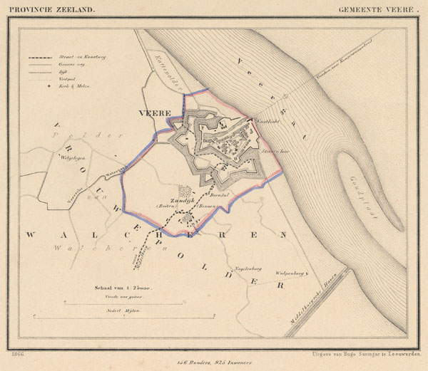 afbeelding van Kuyperkaart Gemeente Veere van J Kuyper