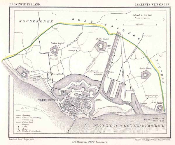 afbeelding van Kuyperkaart Gemeente Vlissingen van J Kuyper