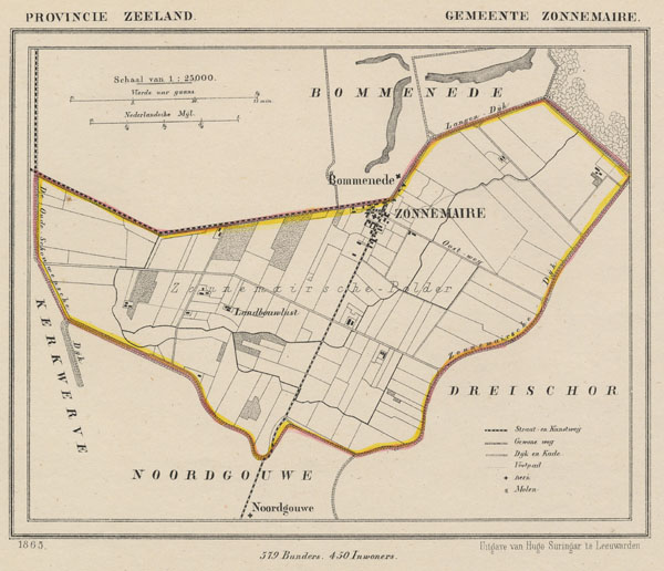 afbeelding van Kuyperkaart Gemeente Zonnemaire van J Kuyper