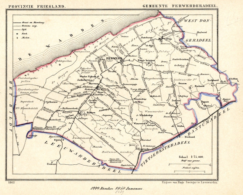 afbeelding van Kuyperkaart Gemeente Ferwerderadeel van Kuyper (Kuijper)