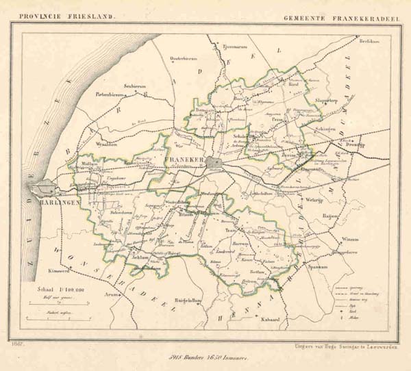 afbeelding van Kuyperkaart Gemeente Franekeradeel van Kuyper (Kuijper)