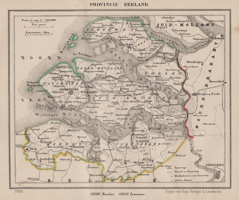 afbeelding van Kuyperkaart Provincie Zeeland van Kuyper (Kuijper)