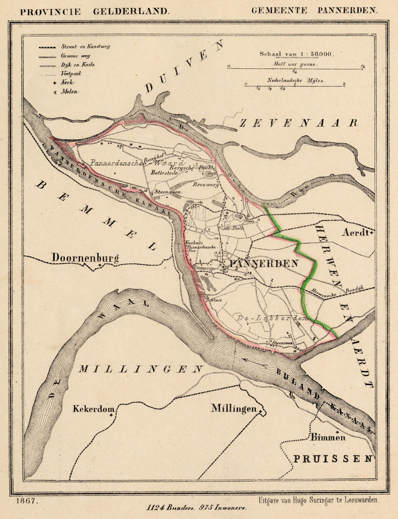 afbeelding van Kuyperkaart Pannerden van Kuyper (Kuijper)