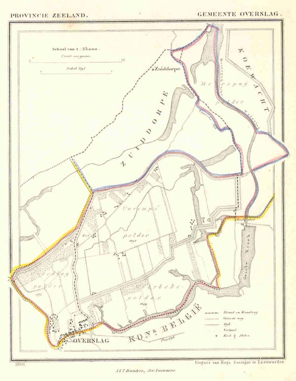 afbeelding van Kuyperkaart Gemeente Overslag van Kuyper (Kuijper)