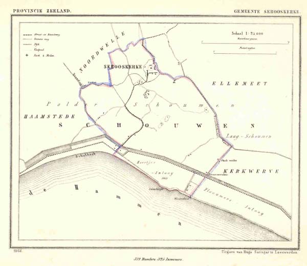 afbeelding van Kuyperkaart Gemeente Serooskerke van Kuyper (Kuijper)
