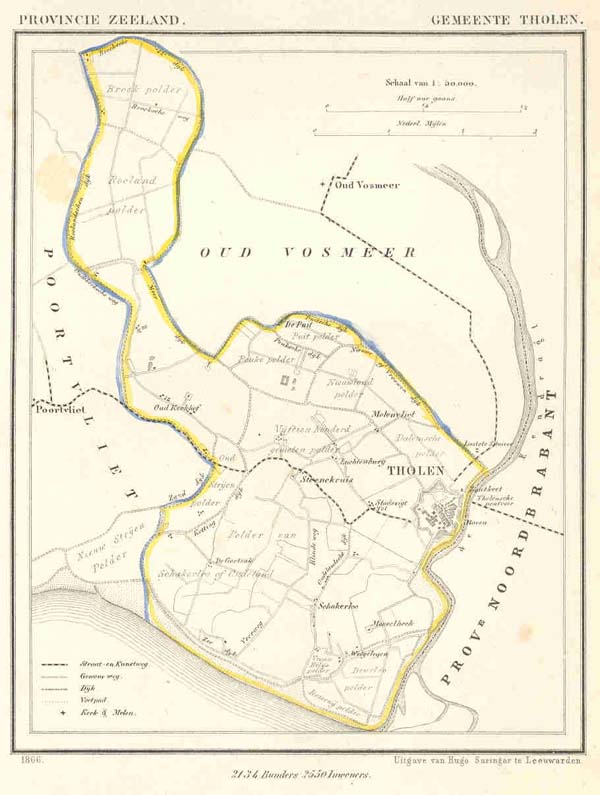 afbeelding van Kuyperkaart Gemeente Tholen van Kuyper (Kuijper)