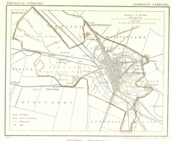 afbeelding van Kuyperkaart Gemeente Utrecht  HERDRUK van Jacon Kuyper