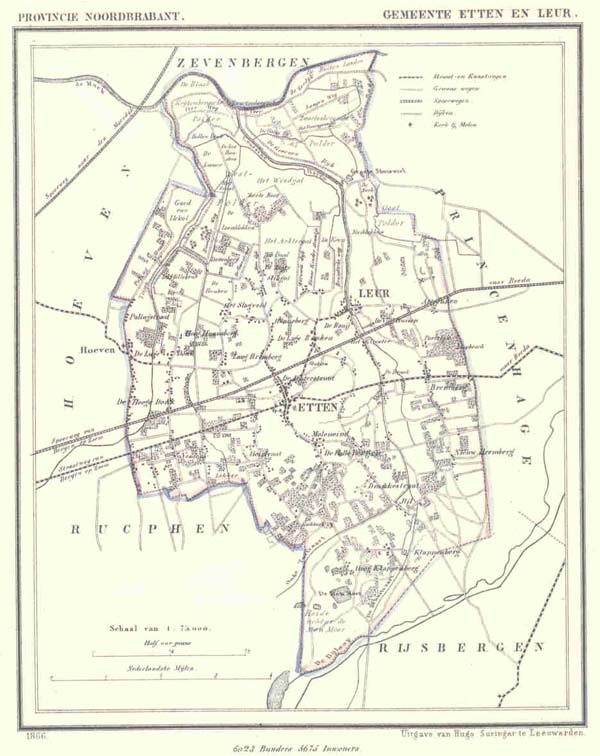 afbeelding van Kuyperkaart Gemeente Etten en Leur HERDRUK van Kuyper (Kuijper)