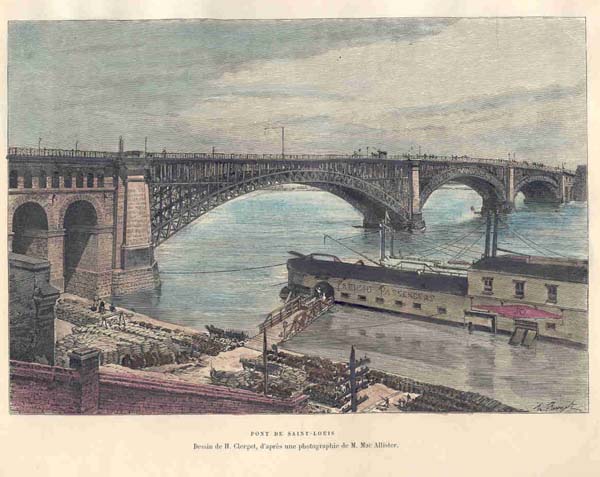 afbeelding van prent Pont de Saint-Louis van H. Clerget, M. Mac Allister (Saint-Louis)