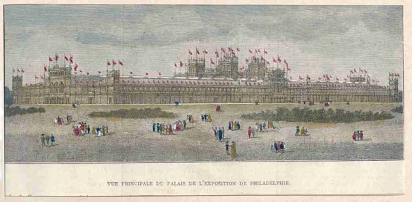 afbeelding van prent Vue Principale du palais de l