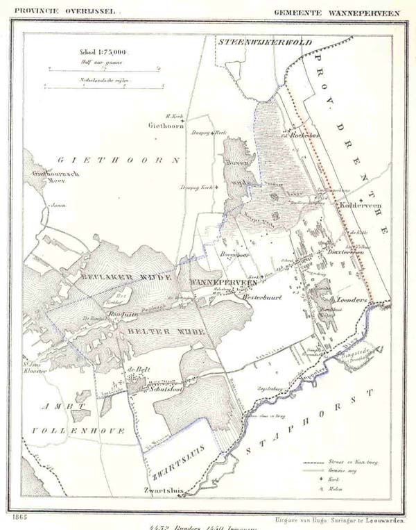 afbeelding van Kuyperkaart Gemeente Wanneperveen van Kuyper (Kuijper)