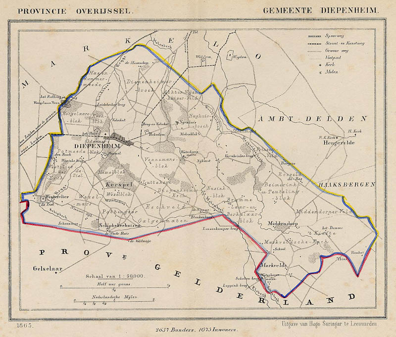 afbeelding van Kuyperkaart Gemeente Diepenheim van Kuyper (Kuijper)