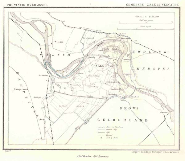 afbeelding van Kuyperkaart Gemeente Zalk en Veecaten van Kuyper (Kuijper)