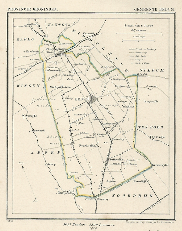 afbeelding van Kuyperkaart Gemeente Bedum van Kuyper (Kuijper)