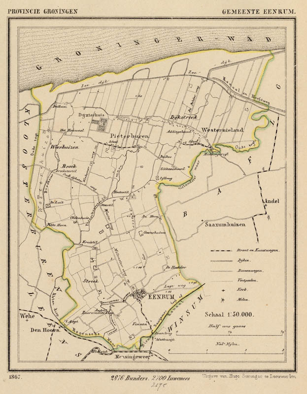 afbeelding van Kuyperkaart Gemeente Eenrum van Kuyper (Kuijper)