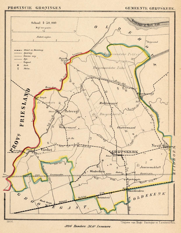 afbeelding van Kuyperkaart Gemeente Grijpskerk van Kuyper (Kuijper)