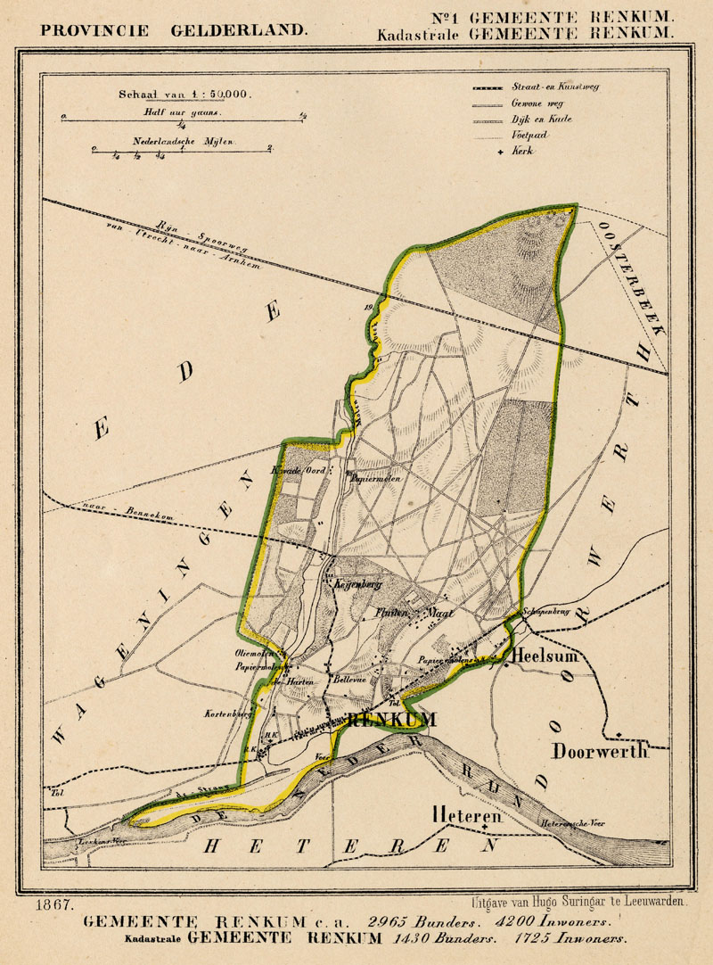 afbeelding van Kuyperkaart Renkum (Kad gem Renkum) van Kuyper (Kuijper)