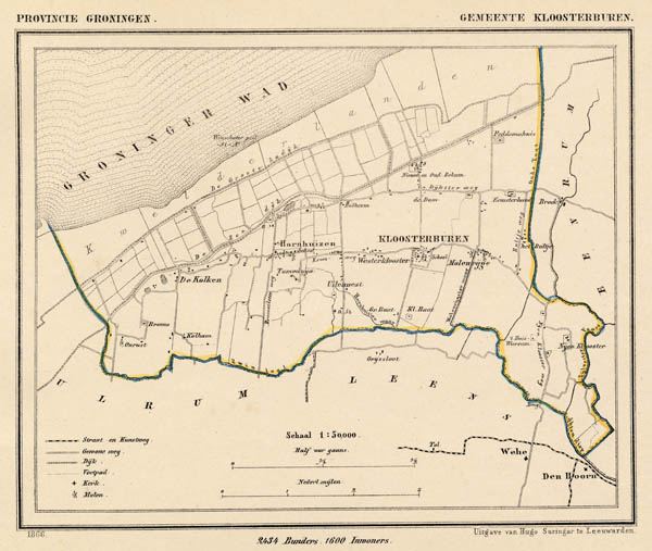 afbeelding van Kuyperkaart Gemeente Kloosterburen van Kuyper (Kuijper)