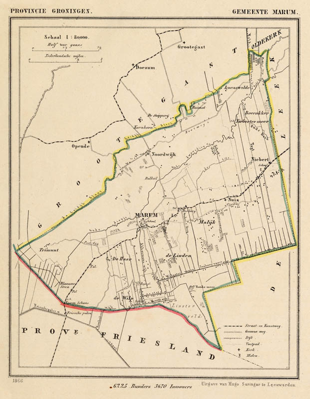 afbeelding van Kuyperkaart Gemeente Marum van Kuyper (Kuijper)