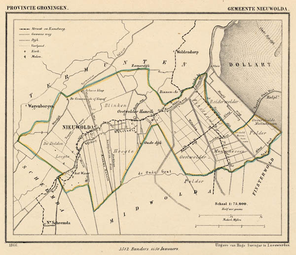 afbeelding van Kuyperkaart Gemeente Nieuwolda van Kuyper (Kuijper)