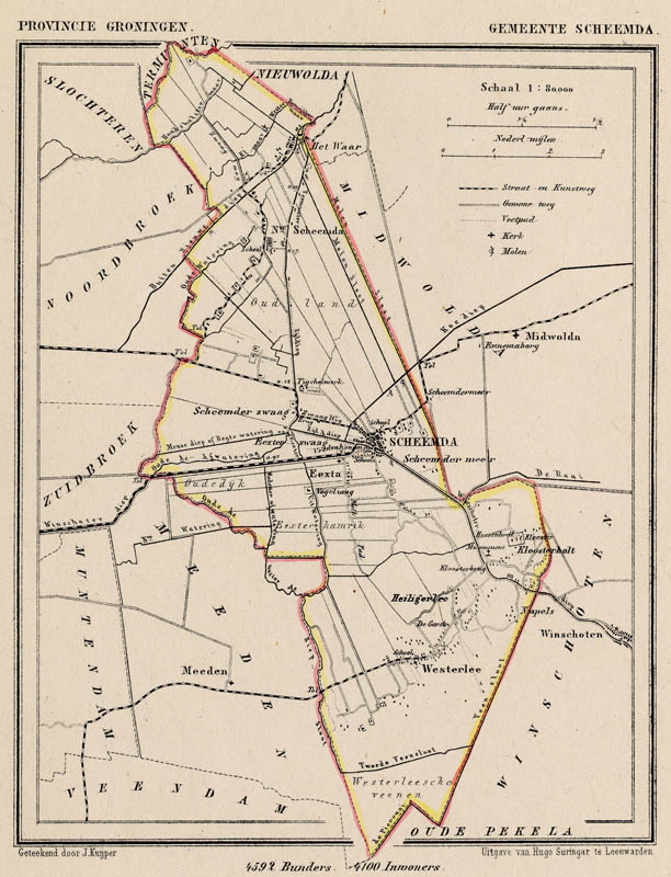 afbeelding van Kuyperkaart Gemeente Scheemda van Kuyper (Kuijper)