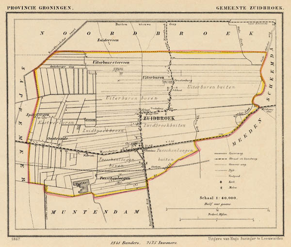 afbeelding van Kuyperkaart Gemeente Zuidbroek van Kuyper (Kuijper)