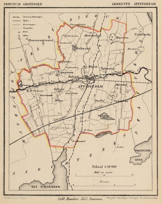 afbeelding van Kuyperkaart Gemeente Appingedam van Kuyper (Kuijper)