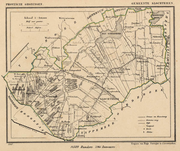 afbeelding van Kuyperkaart Gemeente Slochteren van Kuyper (Kuijper)