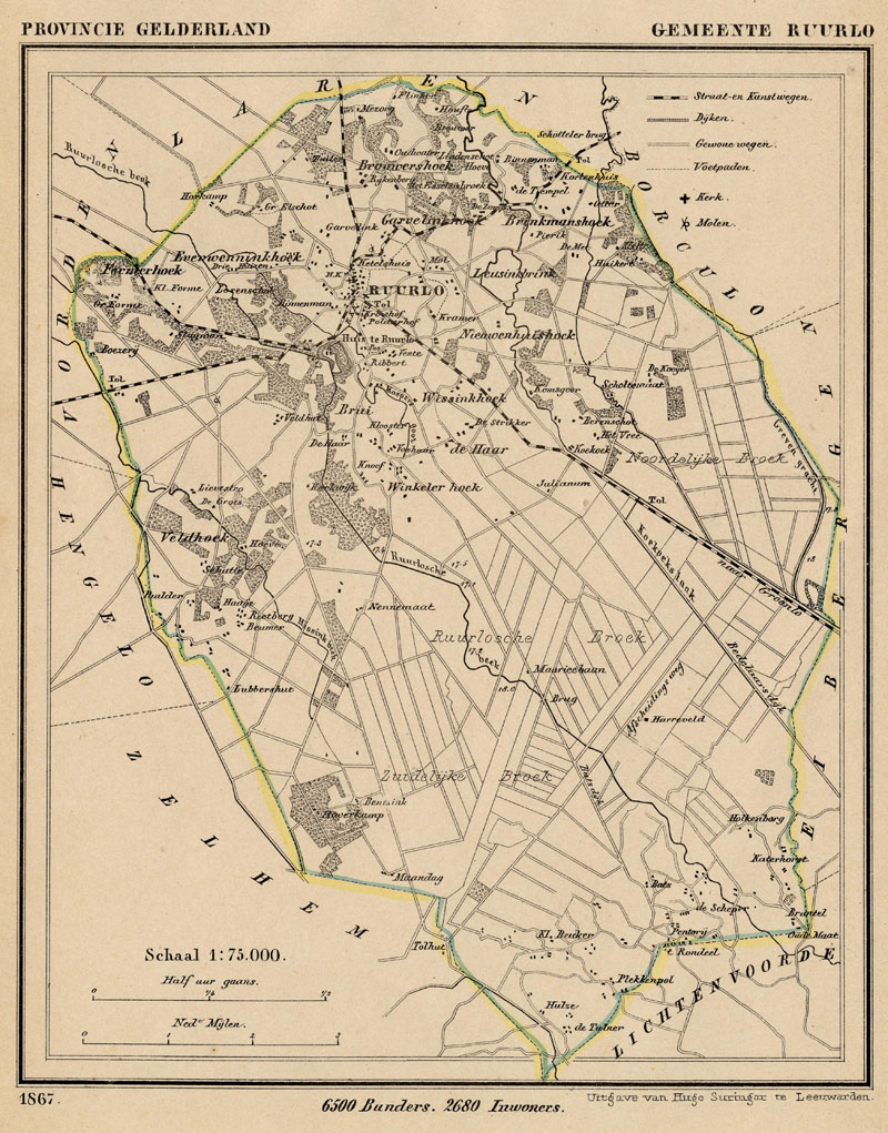 afbeelding van Kuyperkaart Ruurlo van Kuyper (Kuijper)