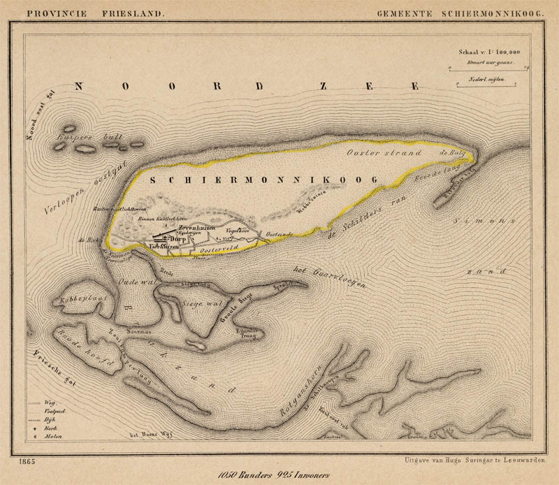 afbeelding van Kuyperkaart Gemeente Schiermonnikoog van Kuyper (Kuijper)