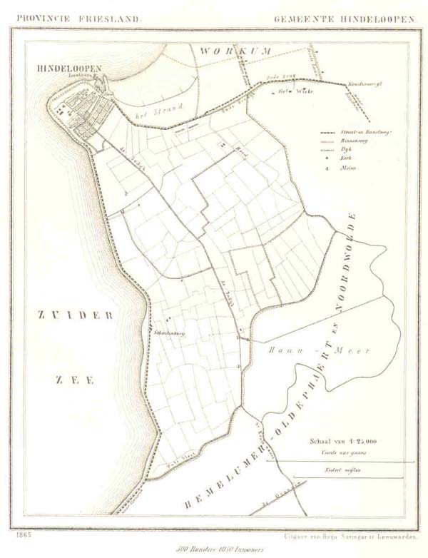 afbeelding van Kuyperkaart Gemeente Hindeloopen van Kuyper (Kuijper)