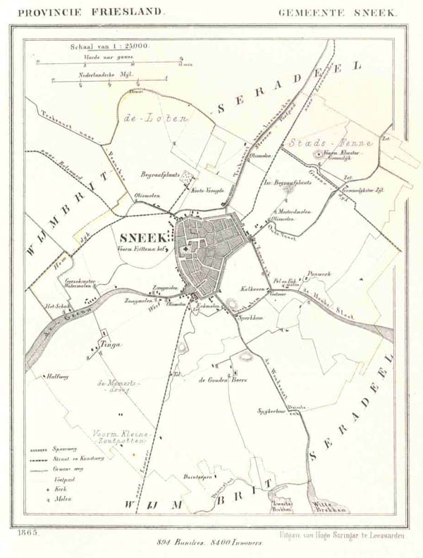 afbeelding van Kuyperkaart Gemeente Sneek van Kuyper (Kuijper)