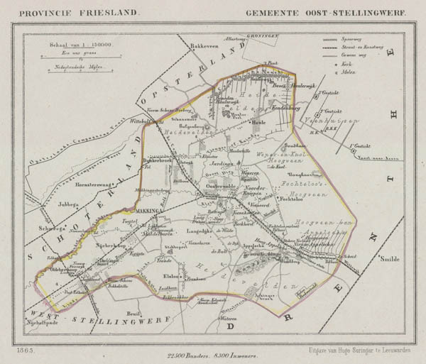 afbeelding van Kuyperkaart Gemeente Oost-Stellingwerf van Kuyper (Kuijper)