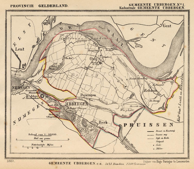 afbeelding van Kuyperkaart Ubbergen (Kad gem Ubbergen) van Kuyper (Kuijper)