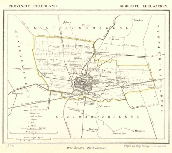 afbeelding van Kuyperkaart Gemeente Leeuwarden van Kuyper (Kuijper)