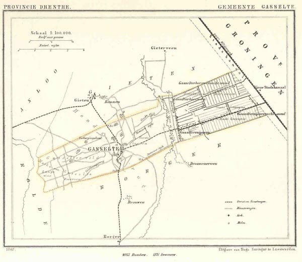 afbeelding van Kuyperkaart Gemeente Gasselte van Kuyper (Kuijper)
